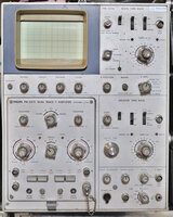 Front panel of the Philips PM 3370 analog oscilloscope.