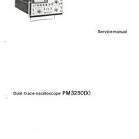 Image showing a photocopy of the Philips pm 3250 x service manual front cover